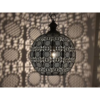 Oosterse hanglamp bruin goud globe