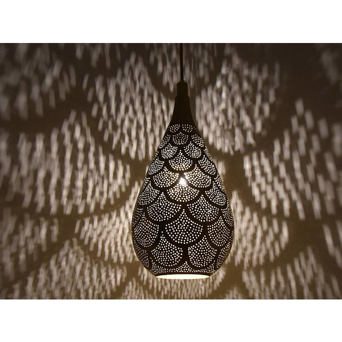 Raindrop messing oosterse hanglamp filigrain style