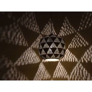 Messing grafisch Filigrain hanglampje