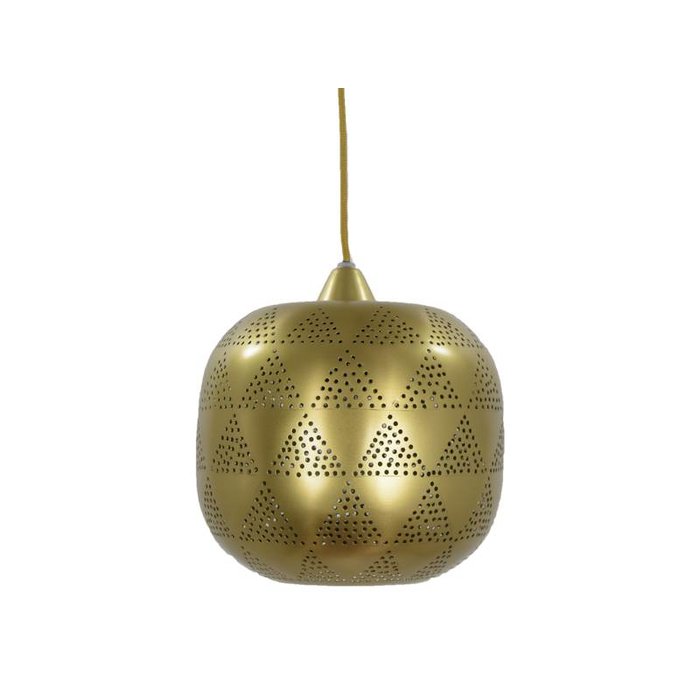 Messing grafisch filigrain hanglampje  driehoek