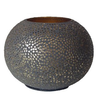 Waxinelichthouder sterren grijs