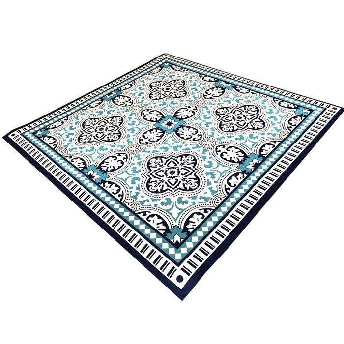 Barbeque mat orientaals blauw