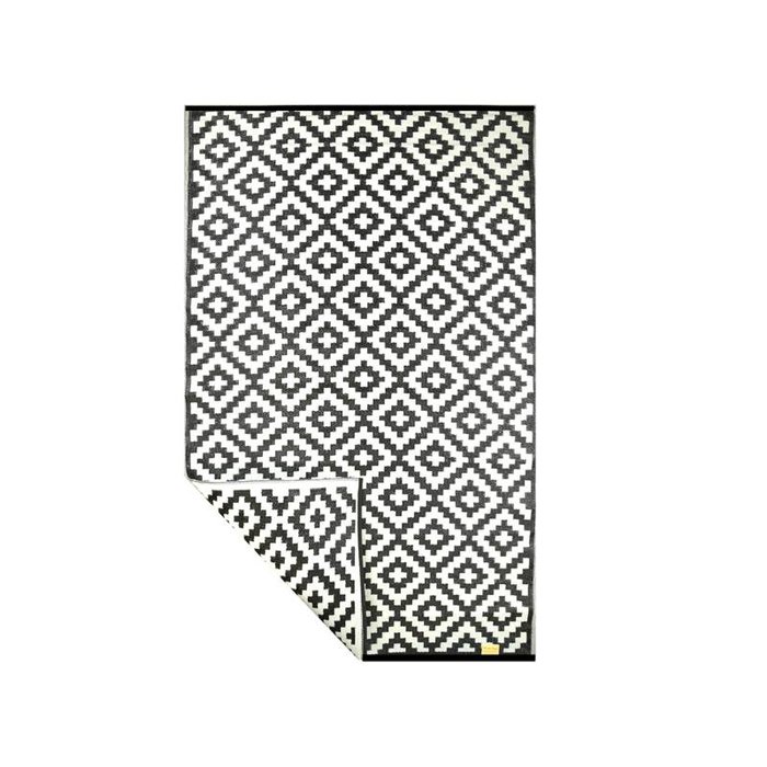 Wonder Rugs Buitencarpet zwart wit extra dik