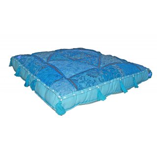 Oosters matras kussen groot blauw