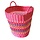 Roze mand gevlochten