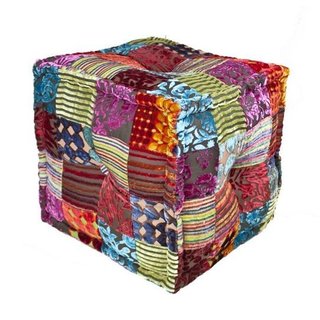 Poef vierkant patchwork