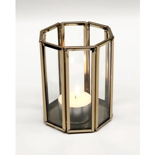 Hexagon gouden waxinelicht