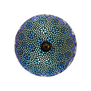 Turquoise bloemen plafonniere