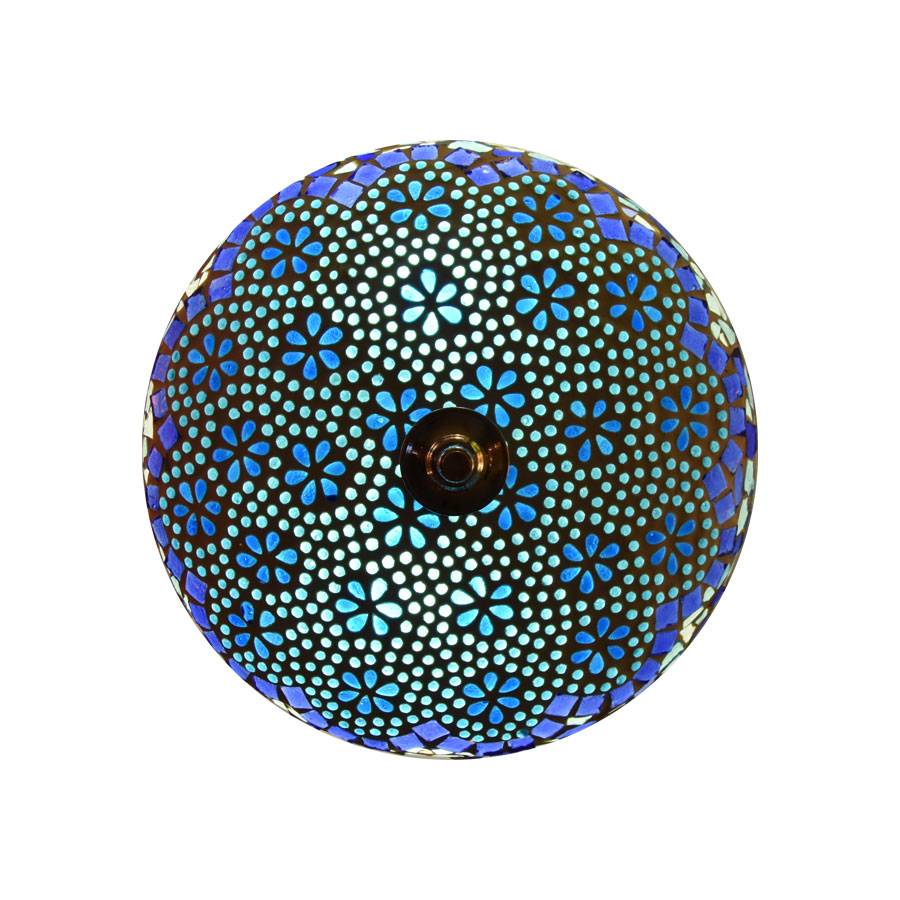 Turquoise bloemen plafonniere