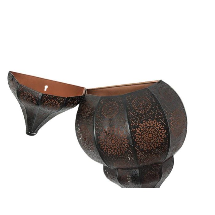 Zwart koperen oosters wandlamp