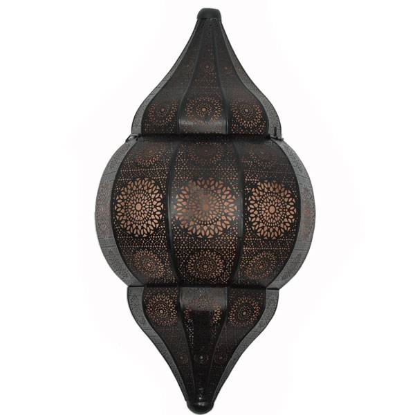 Zwart koperen oosters wandlamp