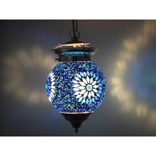 Oosterse  blauwe hanglamp