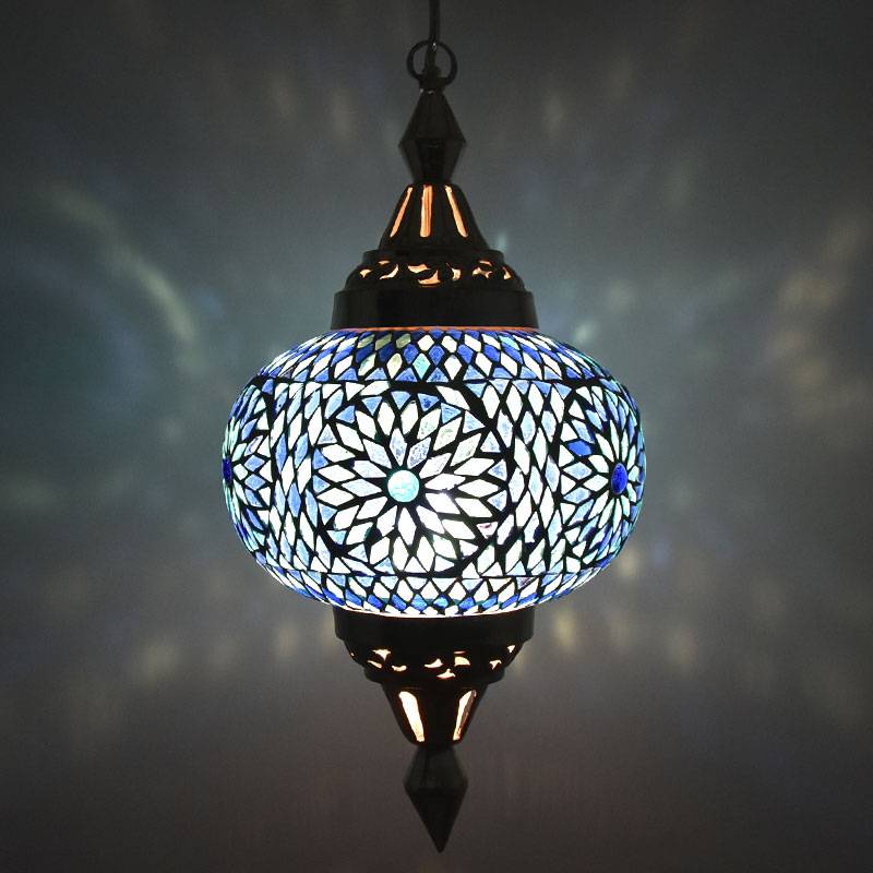 nietig Cokes Wolk Oosterse hanglamp mozaïek Turks blauw - Merel in Wonderland