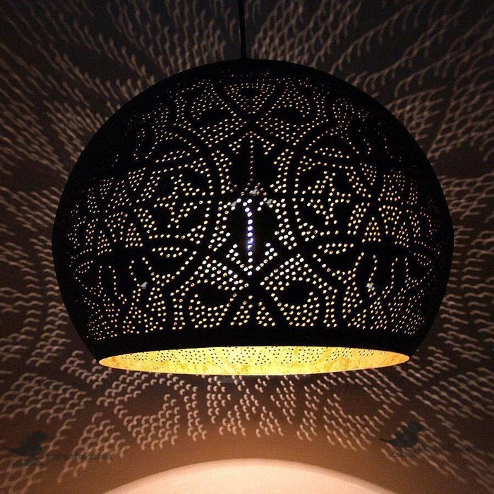 Oosterse bol filigrain grote hanglamp