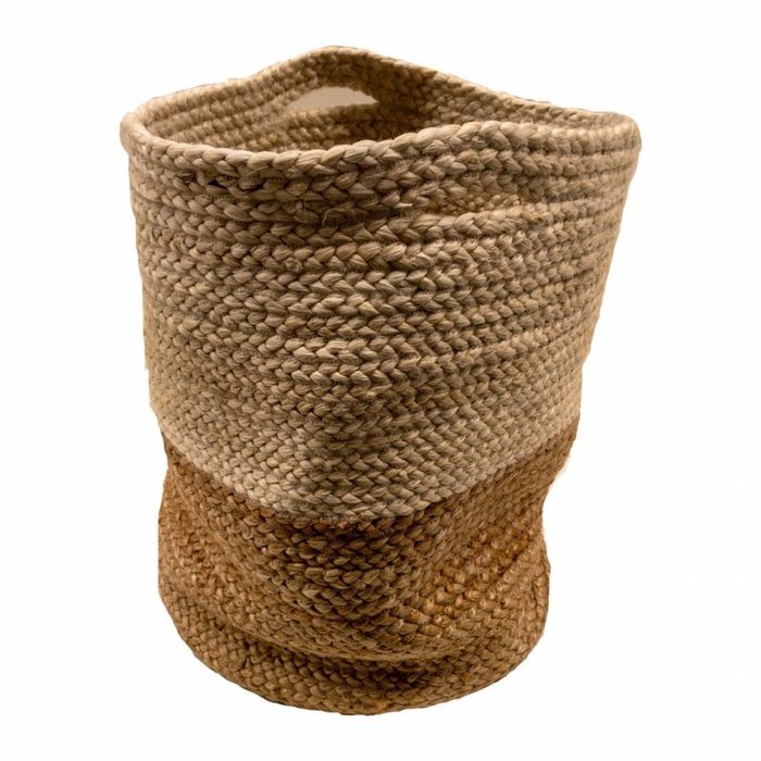 Hoge ronde rieten rotan mand