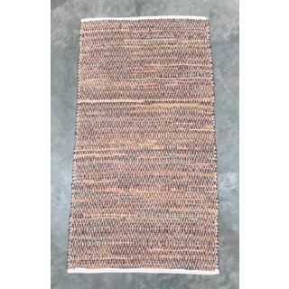 Vloerkleed bruin leer