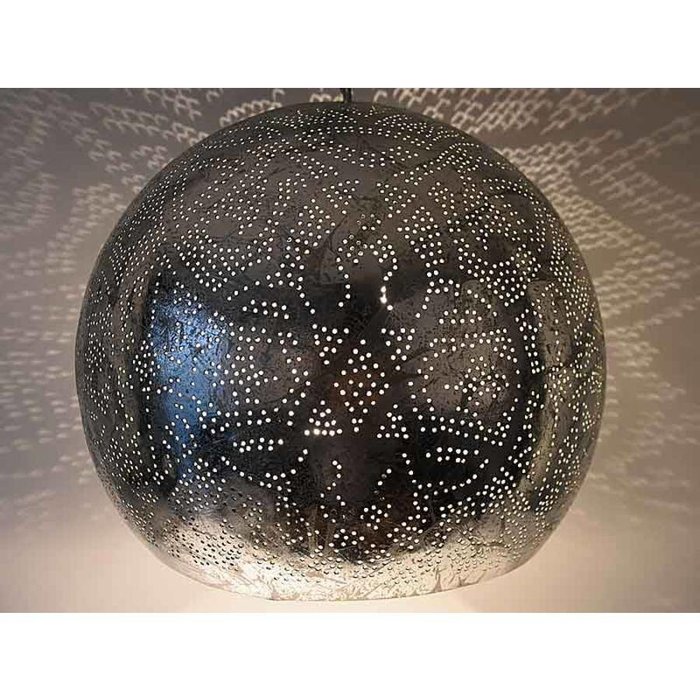 Filigrain oosterse hanglamp rond zilver