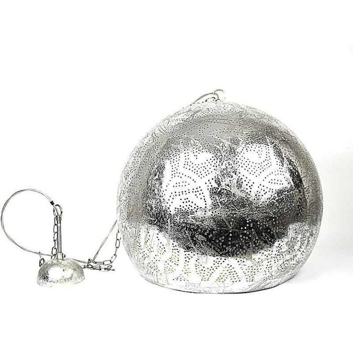 Filigrain oosterse hanglamp rond zilver