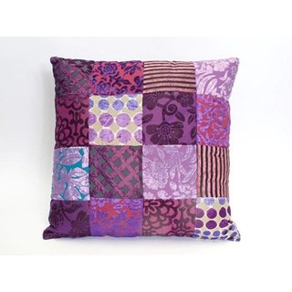 Paars kussen patchwork
