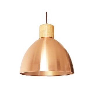 Koperen open hanglamp