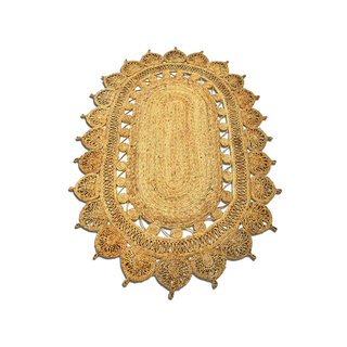 Ovaal jute vloerkleed