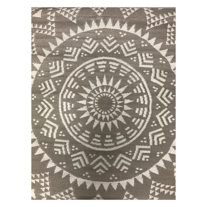 Wonder Rugs Rond buitenkleed grijs taupe