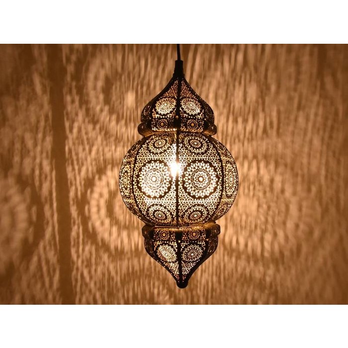 Filigrain gouden hanglamp