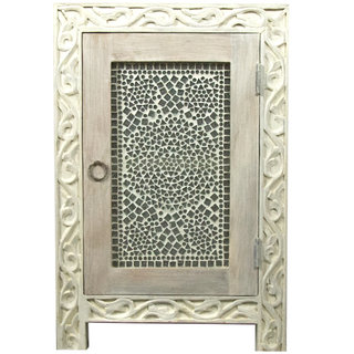 Wit mozaiek nachtkastje