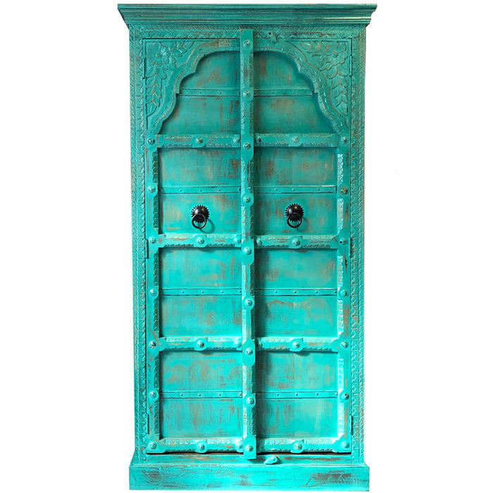 Turquoise bohemian kast