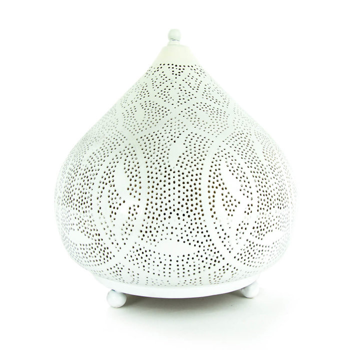 Wit met gouden oosterse tafellamp