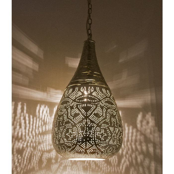 liter Brandewijn item Draad hanglamp zilver in oosterse stijl - Merel in Wonderland