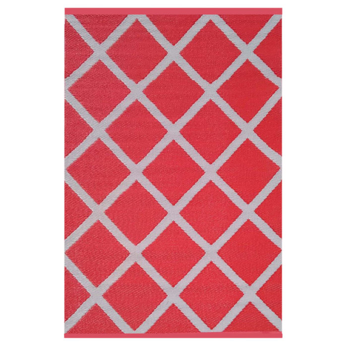 Rood met grijs grafisch tuinkleed