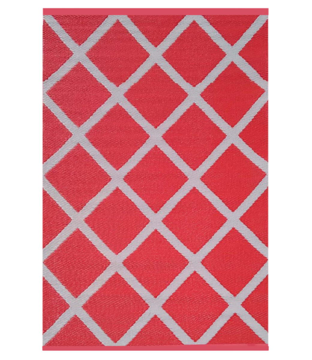 Rood met grijs grafisch tuinkleed