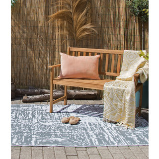 Grijs wit buitenkleed