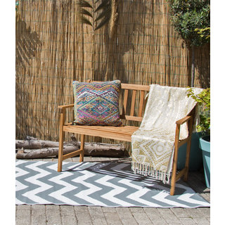 Plastic vloerkleed grijs