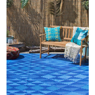 Groot buitenkleed blauw turquoise