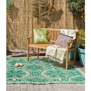 Wonder Rugs Groen orientaals buitenkleed