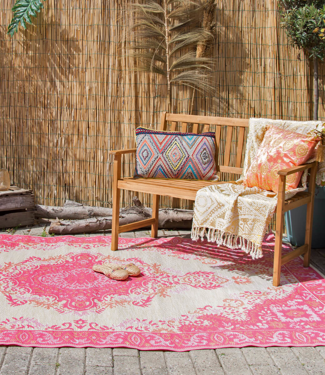 Majestueus transmissie Booth Oud roze perzisch buitenkleed - Merel in Wonderland