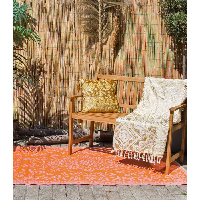 Wonder Rugs Oranje roze buitenkleed oosters design