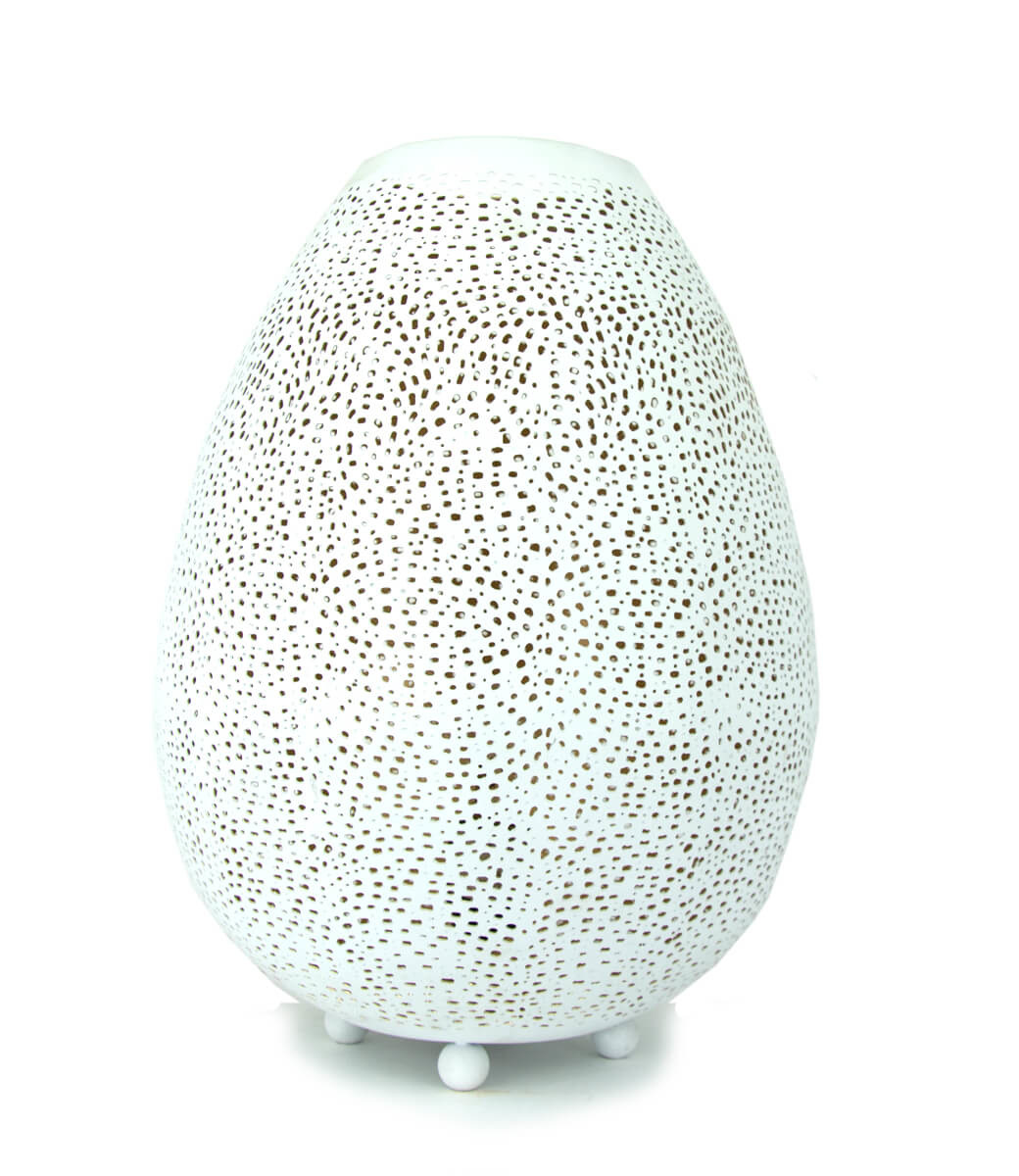 Filigrain tafellamp wit goud Arabische stijl