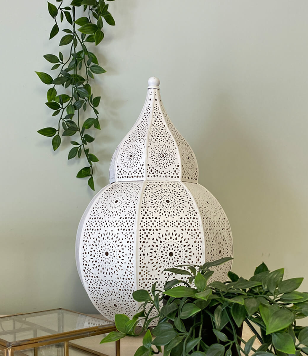 1001nacht witte wash tafellamp