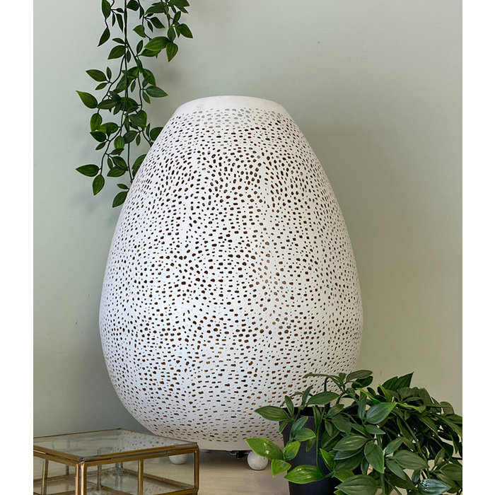 Filigrain tafellamp wit goud Arabische stijl