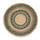 Jute vloerkleed rond met groen print