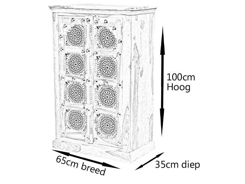 Oosters kastje multi color mozaiek met zilverbeslag