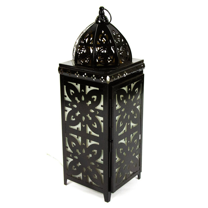 Oriëntaalse tafellantaarn zwart alladin