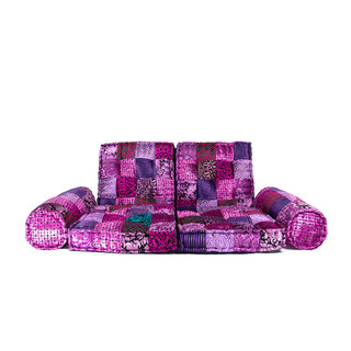 Fuchia palletkussen bank