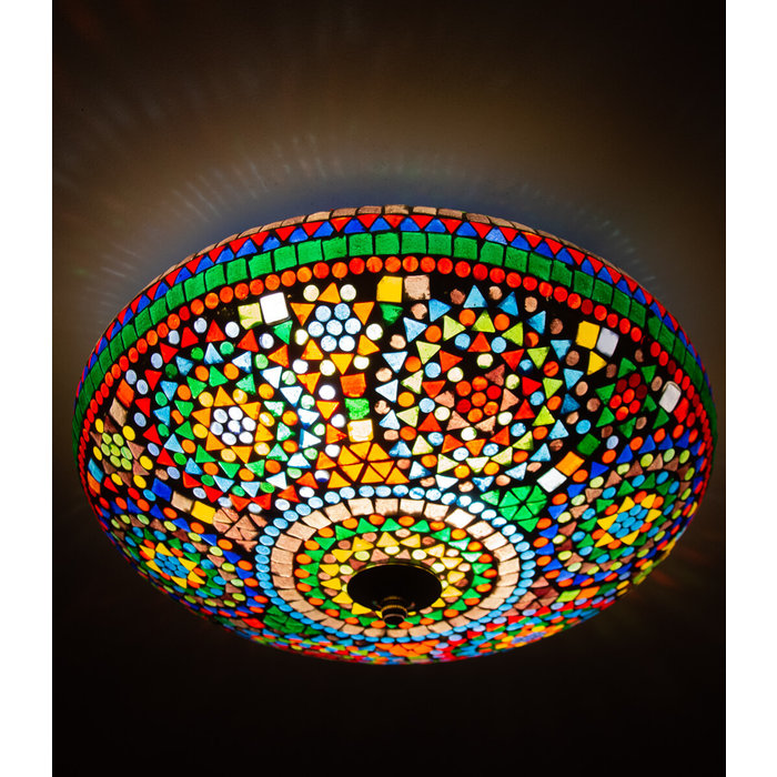 Oosterse plafonniere mozaïek multicolor design