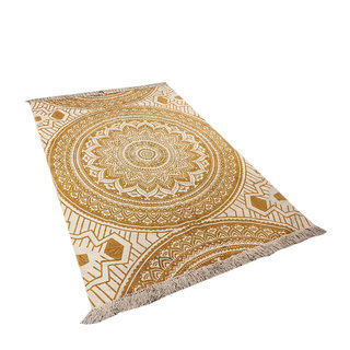 Vloerkleed boho lotus gold