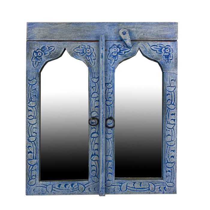 Blauw oosters badkamer kastje