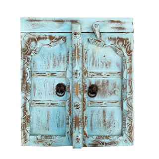 Badkamer wandkastje blauw